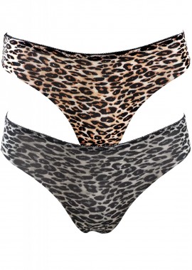 gsecret - Γυναικείο slip-brief δαντέλα. Συσκευασία 2pack. ΜΑΥΡΟ ΜΠΕΖ